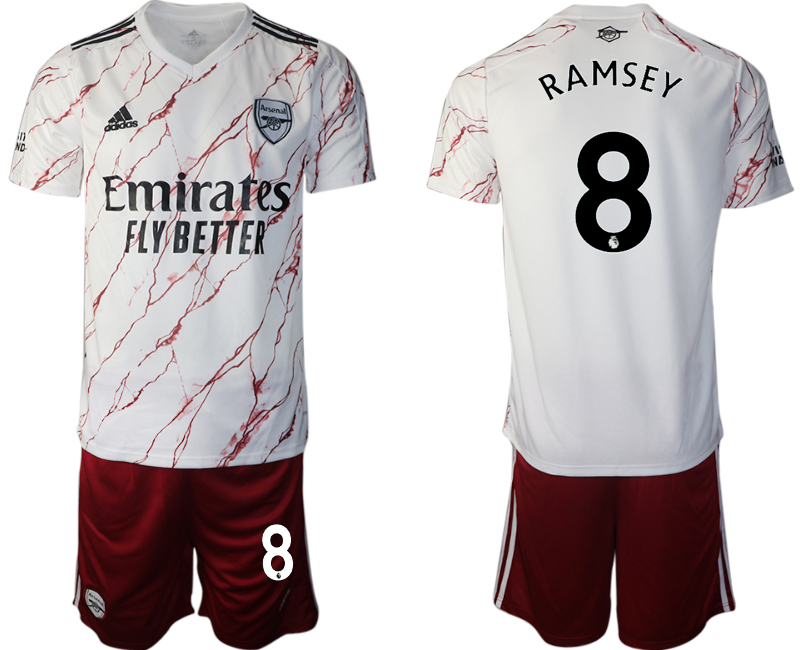 Men 2020-2021 club Arsenal away #8 white Soccer Jerseys
